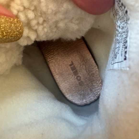 Sorel Phoenix Short Lace Lux Blush Boots Style Sheepskin Size 10 - Picture 8 of 10